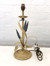 Vintage Metal Leaves Table Lamp /Tole Ware / John Lewis / Corn /19” / PAT Tested picture