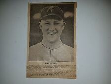 Max Bishop A's 1924 Sporting News Headliner Profile Insert picture