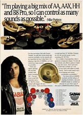 SABIAN CYMBALS - MIKE PORTNOY of DREAM THEATER - 1994 Print Advertisement picture