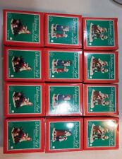 12 Vintage Artmark Resin Figurines Christmas Past  1992 New Old Stock. picture