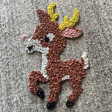 Vintage Melted Plastic Popcorn Rudolph Reindeer  Christmas Decoration 20