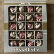 Shiny Brite Christopher Radko Christmas 20 Ornaments Rounds Striped Small picture