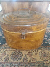 Antique early 20th century tin hat box picture