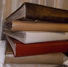 as-is flaws incomplete LOT = 5 Our Family leather photo albums, oversize vintage picture