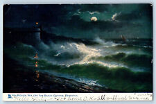 Brighton England Postcard A Rough Sea off the Banjo Groyne 1906 Oilette Tuck Art picture