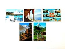 Switzerland 10 Different Postcards, Swiss Scenery, Many different stamps picture