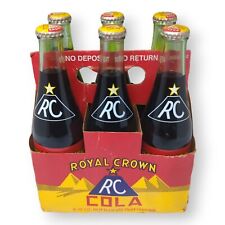 Vintage Royal Crown Pyramid RC Cola 6 Pack w/ Carrier Soda Bottles SEALED FULL picture