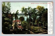 Paw Paw Lake MI-Michigan, Smiths Landing, Vintage c1907 Postcard picture