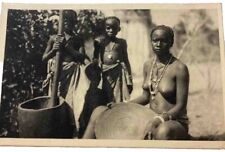 Senegal French West Africa Postcard RPPC,  PC Native Topless Women Girl Dwr picture