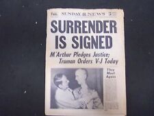 1945 SEPTEMBER 2 NEW YORK SUNDAY NEWS - SURRENDER IS SIGNED - NP 2281 picture