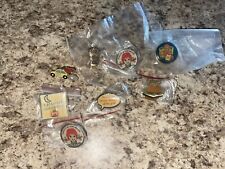 Lot of 8 Vintage Wendy’s Fast Food Employee Uniform Lapel Shirt Hat Pins picture