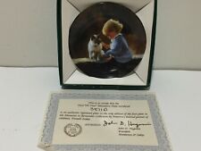 VINTAGE DONALD ZOLAN MINIATURE COLLECTOR PLATE JUST WE TWO COA BOX picture