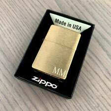 Personalized ZIPPO Lighter GOLD Brass Classic Gift For Him Custom Engraved Name picture