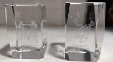 2 Zodiac Sign 3D crystal laser rectangle cube paperweight LOT GEMINI/SCORPIUS 💎 picture