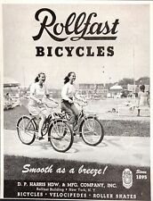 1948 Rollfast Bicycles New York Velocipedes Roller Skates Vintage Print Ad picture