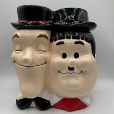 Vintage RARE 1999 Laurel And Hardy Ceramic Cookie Jar By Larry Harmon  picture