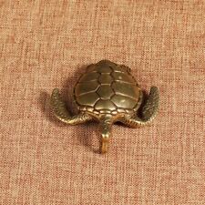 Pure Brass Turtle Keychain Pendant Statue Tortoise Miniature Sea Animal Figurine picture