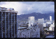 Sl84 Original Slide 1971 Hawaii downtown skyline view 358a picture