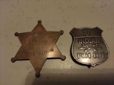 Lot Of 2 Old Indian Police Badges picture