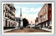 Littleton NH-New Hampshire, Main Street, Looking Post Office Vintage Postcard picture