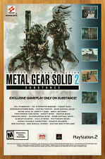 2002 Metal Gear Solid 2: Substance PS2 Xbox PC Print Ad/Poster Official Game Art picture