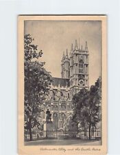 Postcard Westminster Abbey & The Lincoln Statue London England picture