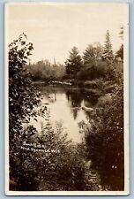 Prentice Wisconsin WI Postcard RPPC Photo View Of Jump River c1910's Antique picture