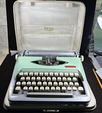 1963 Vintage Royal Signet Manual Typewriter With Case Lime Green S-4888115 picture