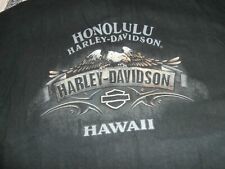 Harley Davidson Motorcycle Size L T Shirt Honolulu Hawaii picture