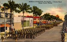 Linen PC Soldiers of A.A.F.T.T.C. on Parade Lincoln Road Miami Beach, Florida picture
