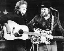 Johnny Cash & Waylon play guitars 1980's Johnny Cash Show 24x36 Poster picture