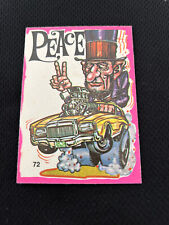 1973 FABULOUS ODD RODS #72 PEACE DONRUSS NM PINK STICKER CARD picture