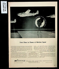 1943 Fairchild Engine Airplane Corp Planes War Military Vintage Print Ad 37698 picture
