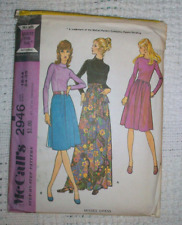 McCalls Vintage 70s Sewing Pattern 2946  Maxi & Street Dress Sz 12-14 picture