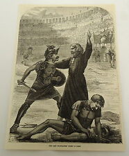 1879 magazine engraving ~ THE LAST GLADIATORS' FIGHT ~ Ancient Rome picture