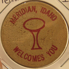 Vintage W.B.C.C.I. Rally Meridian, ID Wooden Nickel - Token Idaho Ida. picture