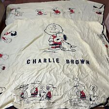 Vintage Peanuts Charlie Brown United feature Syndicate Queen Full & Curtain picture