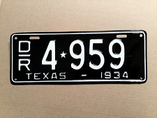 VINTAGE 1934 TEXAS DEALER LICENSE PLATE VERY NICELY RESTORED HIGH QUALITY 4 959 picture
