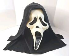 Fun World Div Gen 1 Scream Mask Ghost Face VTG 2 Dimple Black Cotton Shroud Glow picture
