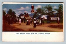 Case Engine Doing Real Hill Climbing Stunt Advertisement c1910 Vintage Postcard picture