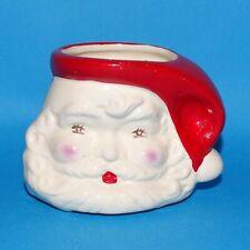 1950s Royal Copley Christmas Santa Claus Face Head Ceramic Mug Cup Planter 3” picture