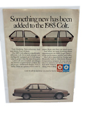 Vintage 1985 Print Ad Colt Car Genuine Magazine Advertisement Ephemera picture