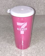 PINK 7-11 WHIRLEY 32 oz TRAVEL TUMBLER CUP WITH STRAW INSIDE NEW SEALED picture