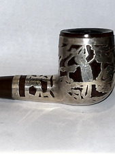 FABULOUS VINTAGE STERLING SILVER OVERLAY GOLF WHITEHALL PIPE GOLFER FILIGREE picture