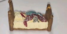 Vintage Oriental Trading Small Figure Messy Bed Hiding Cat picture