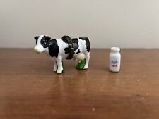 PHB Porcelain Hinged Box Cow With Milk Bottle, Midwest of Cannon Falls picture