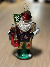 Christopher Radko The Fore Holidays Santa Christmas Ornament 2013 Golf RETIRED picture