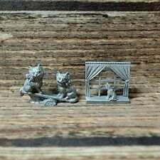 Spoontiques #78 Cat on Teeter Totter Seesaw/Cat in Window PP254 1983 Pewter picture