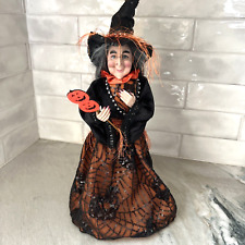 Halloween Witch  Doll Home Decor Tree Topper 16” picture