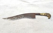 Vintage Old Handmade Curvy Shaped Iron Dagger Khanjar With Brass Handle DG25 picture